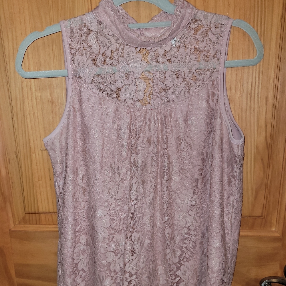 EUC Lace Halter Top Size L